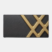 カーボン芸術的および金ゴールド印刷デスクマット デスクマット (正面)