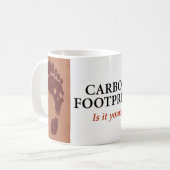 カーボン足跡のマグ コーヒーマグカップ (正面左)