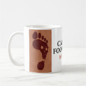 カーボン足跡のマグ コーヒーマグカップ (左)