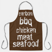 カーボン、bbq、シーフード、カーネ、チキン、シーフード肉 エプロン (正面)