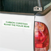 カーボンCHRISTIANBLAME白くま バンパーステッカー (トラック上)