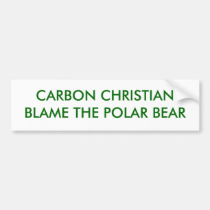 カーボンCHRISTIANBLAME白くま バンパーステッカー
