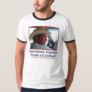 カーボーイ・ハットのジョージWブッシュ Tシャツ