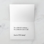 カーボーイ・ハットの犬の写真が付いているユーモアのあるなカード カード (内部)