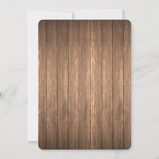 カーボーイ・ハットは素朴な男の子の誕生日の招待を追い出します 招待状 (裏面)