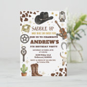 カーボーイ ワイルドウェスト バースデーパーティー 招待状 (スタンド正面)