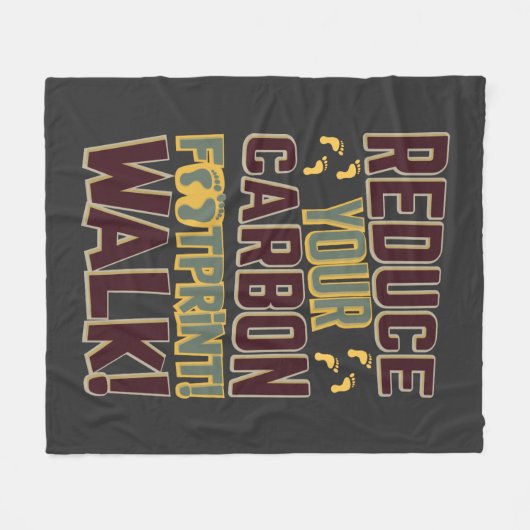 カーボ減らンフットプリントの歩行ノベルティ フリースブランケット (正面(横))