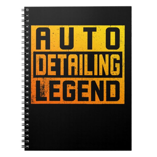 カーポリッシャーと自動詳細凡例 ノートブック (正面)