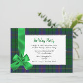 カーマイケルタータンチェックプレイドカスタムクリスマスパーティー 招待状 (スタンド正面)