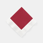 カーマイン（単色） 縁ありカクテルナプキン (角)