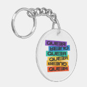 カーマグネット.LGBT+プライド同性愛者。キーホルダー キーホルダー (正面左)