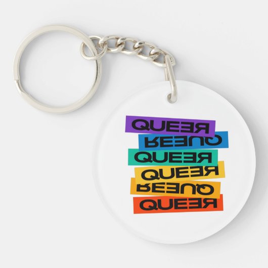 カーマグネット.LGBT+プライド同性愛者。キーホルダー キーホルダー (正面)