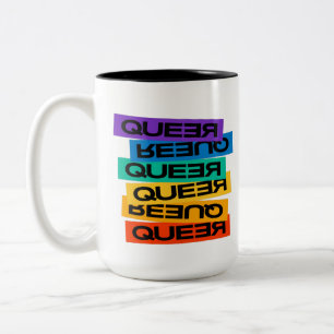 カーマグネット。LGBT+プライド。同性愛者 ツートーンマグカップ