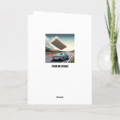 カーマットレスおもしろいレッドネックジョーク誕生日 カード (裏面)