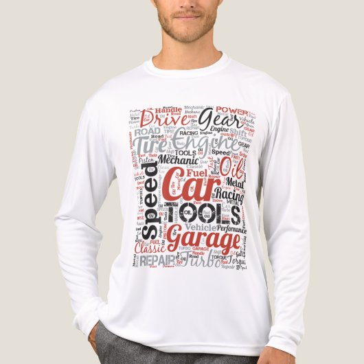カーマニアのためのワードクラウド トライブレンドTシャツ (正面)
