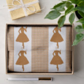 カーマモダンルと千鳥格子のファッションシルエット 薄葉紙 (ギフト)