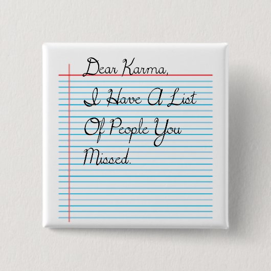 カーマ親愛ボタン 缶バッジ (正面)