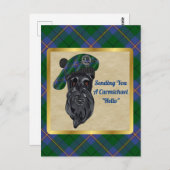 カーミケランバッジ&タータンチェックはがき ポストカード (正面/裏面)