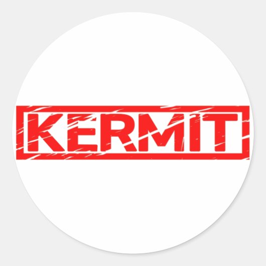 カーミットスタンプ ラウンドシール (正面)