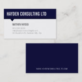 カーミニマルドシンプルモダンはっきりしたネ青グレー 名刺 (正面/裏面)