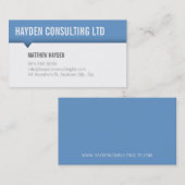 カーミニマルドシンプルモダンはっきりしたバルトブルー 名刺 (正面/裏面)