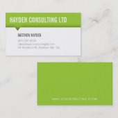 カーミニマルドシンプルモダンはっきりしたライムグリーン 名刺 (正面/裏面)