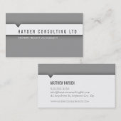 カーミニマルドシンプルモダンシルバはっきりしたグレー 名刺 (正面/裏面)