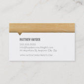 カーミニマルドシンプルモダンナチュラルウッド 名刺 (裏面)