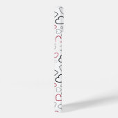 カーミンレッドグレーハッピーハートパターン Case-Mate iPhoneケース (裏面 / 右)