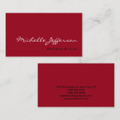 カーミンレッドトレンディープロフェッショナル名刺 名刺 (正面/裏面)