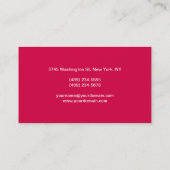 カーミン赤メイクアップアーティストユニーク名刺 名刺 (裏面)