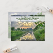 カームシーンクリスチャン勇気付けられる カード (正面/裏面インサイチュ)