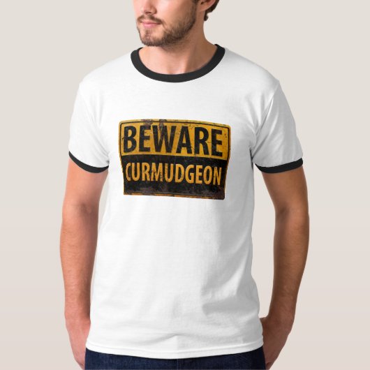 カームジオンに注意 – 錆びた金属の危険警告のシグ Tシャツ (正面)
