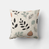 カーム ボタニカ - ライン アート リーフ サラシ枕 クッション (裏面)