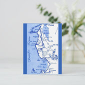 「カーメルからサンフランシスコへの地図 ポストカード (スタンド正面)