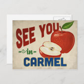 カーメルインディアナアップル – ヴィンテージ旅行 ポストカード (正面/裏面)