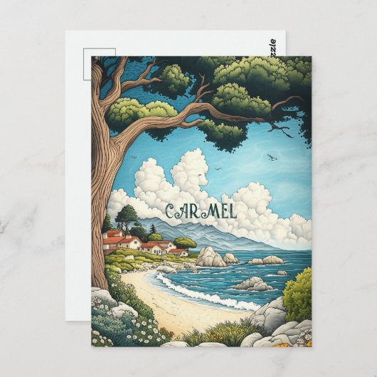 カーメルカリフォルニアトラベル ポストカード (正面/裏面)