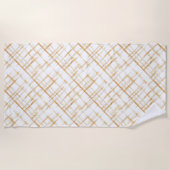 カーメルクリーム ビーチタオル (正面)