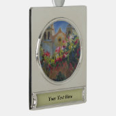 カーメルスペインのミッションカリフォルニアガーデン シルバープレートバナーオーナメント (右)