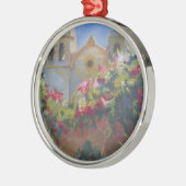 カーメルスペインのミッションカリフォルニアガーデン メタルオーナメント (左)