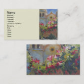 カーメルスペインのミッションカリフォルニアガーデン 名刺 (正面/裏面)