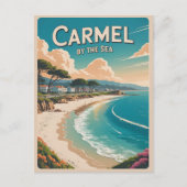 カーメルバイザシービーチカリフォルニア太平洋岸 シーズンポストカード (正面)
