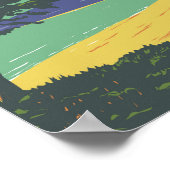 カーメルビーチカリフォルニアトラベルアートヴィンテージ ポスター (角)