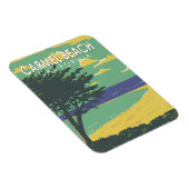 カーメルビーチカリフォルニアトラベルアートヴィンテージ マグネット (右側)