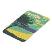 カーメルビーチカリフォルニアトラベルアートヴィンテージ マグネット (左側)