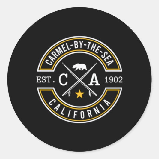 カーメル・バイ・ザ・シー・カリフォルニアビーチカフロントバック ラウンドシール (正面)