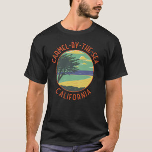 カーメル・バイ・ザ・シー・カリフォルニアレトロ 動揺して Tシャツ