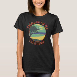 カーメル・バイ・ザ・シー・カリフォルニアレトロ 動揺して Tシャツ