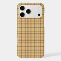 カーメル・バーガンディ・チェック柄のクラシックiPhoneケース