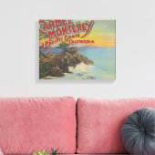 カーメル、モントレー、カリフォルニア州パシフィックグローブ – ウェルカム キャンバスプリント (インサイチュ (リビング))